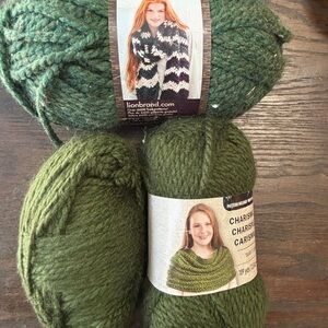 Green Wool Blend Yarn Bundle